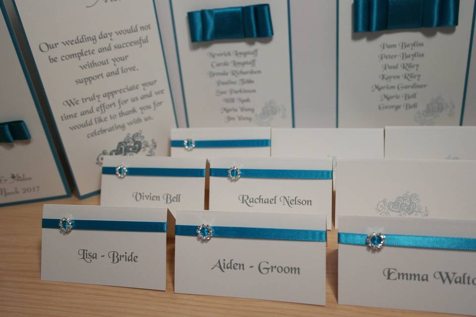 Teal stationery
