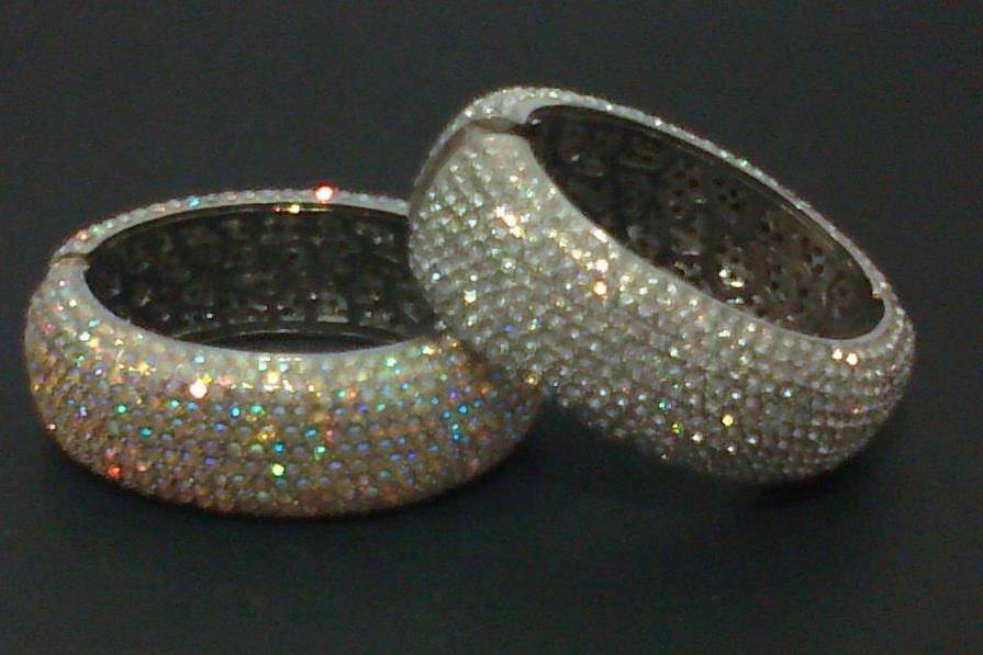 Diamante bridal bracelets