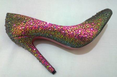 Rainbow crystal shoes