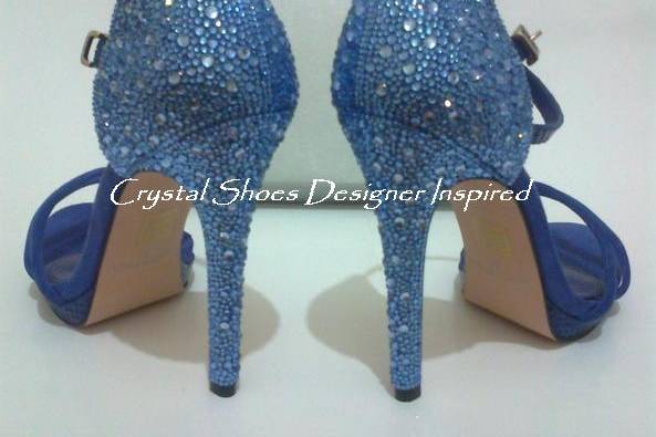 Lt sapphire crystal shoes