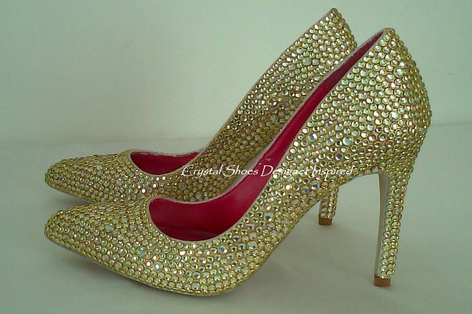 Ring strass pointed toe shoes