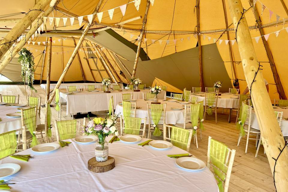 50 person wedding in tipi