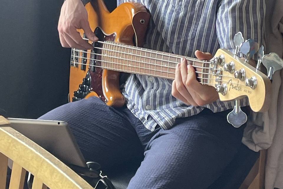 Harry Gould on bass