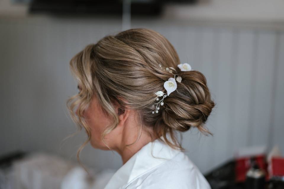 Bridal low bun