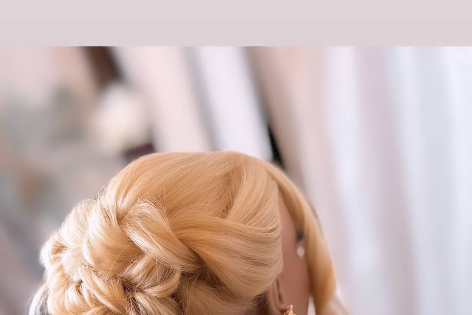 Low textured updo