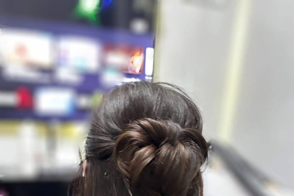 Soft half up