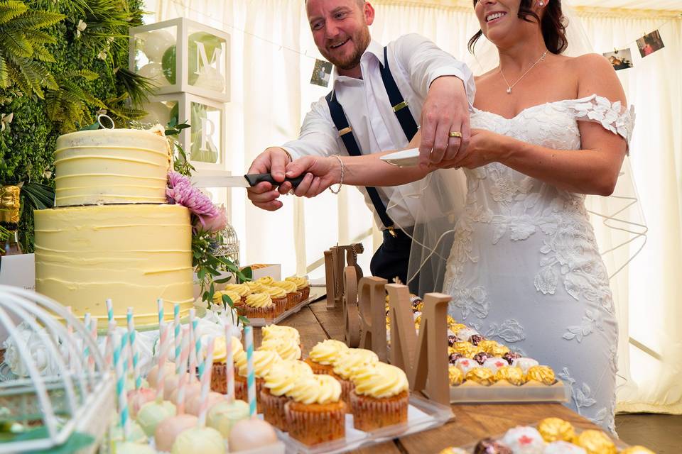 Sam and Jack Cutting the Cake