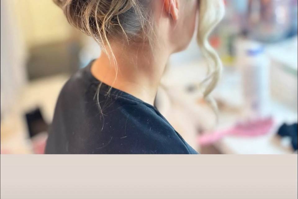 Hugh curly updo