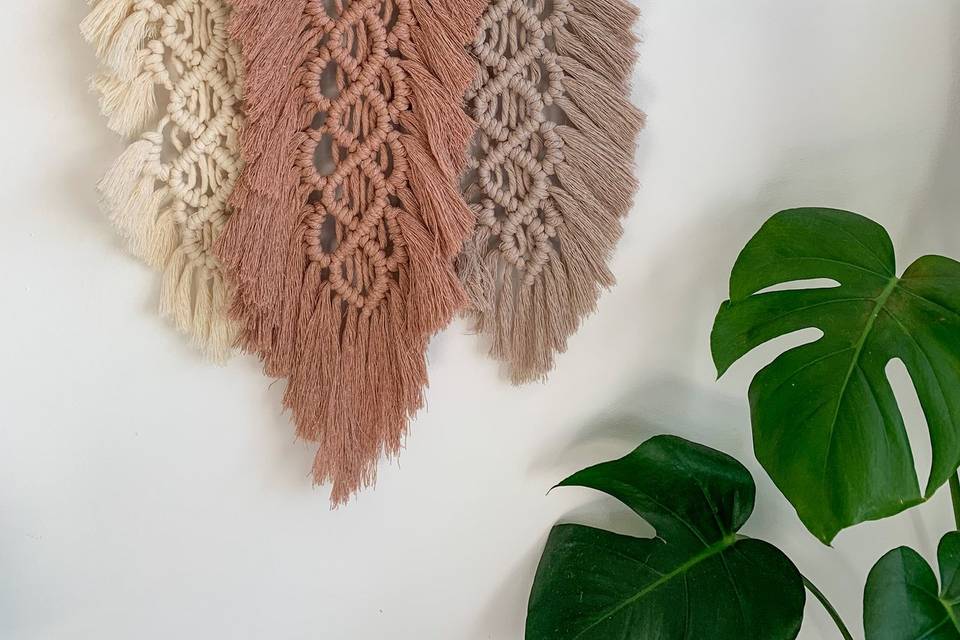 Soft feather wall hangings