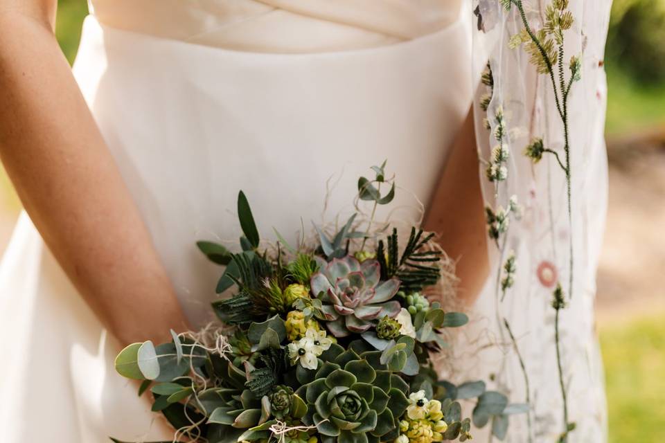 Succulent and plant bouquet