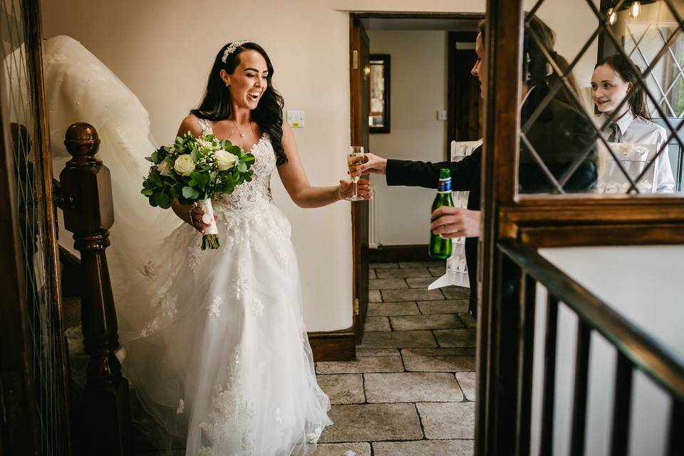 First fizz after the ceremony