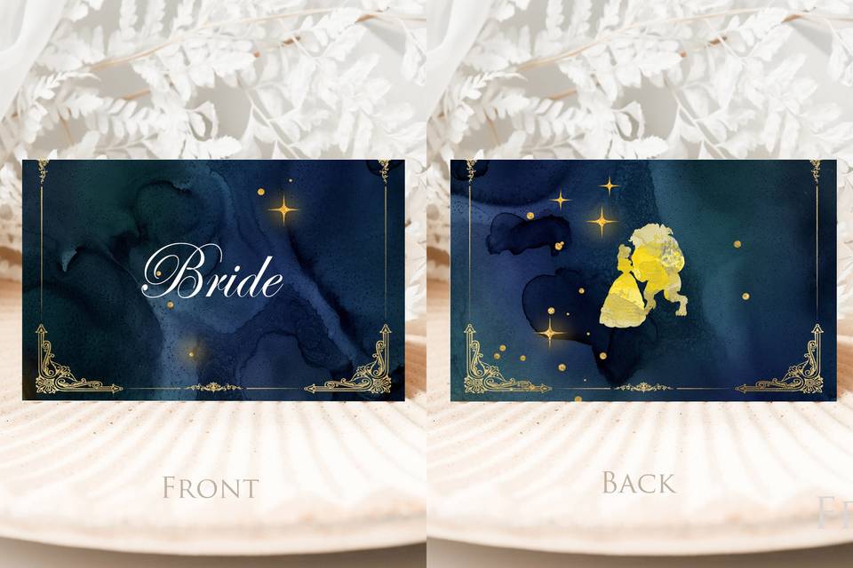 Beauty & The Beast place cards