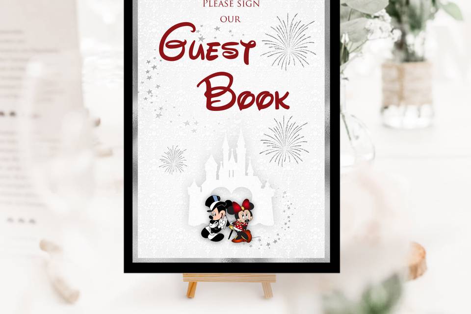 Mickey Mouse wedding sign