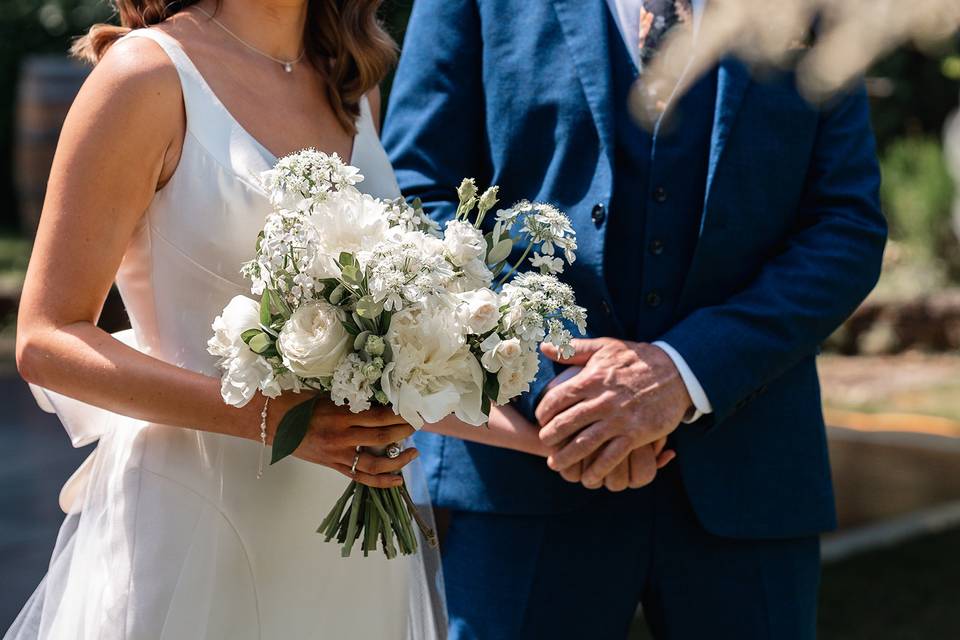 June peonies and roses bouquet