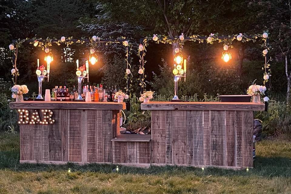 Rustic bar outside