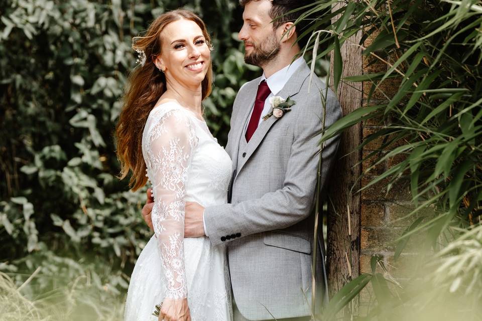 Bride and groom portrait