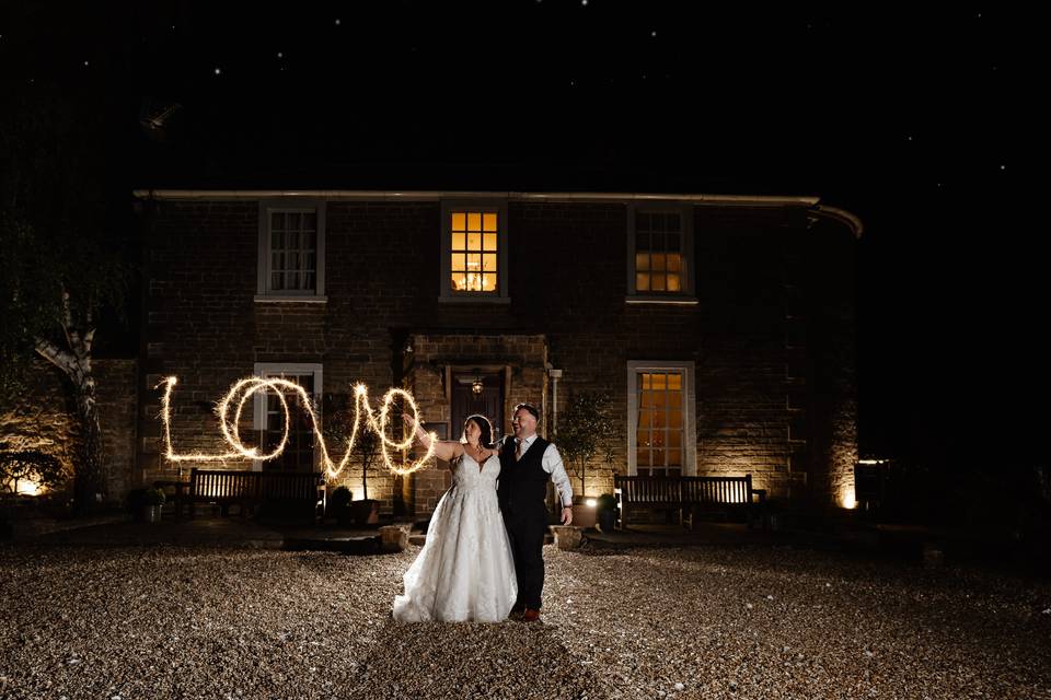 Sparkler eveing shot