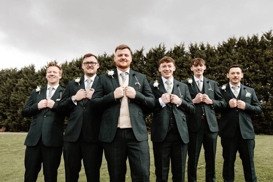 Groomsmen looking cool