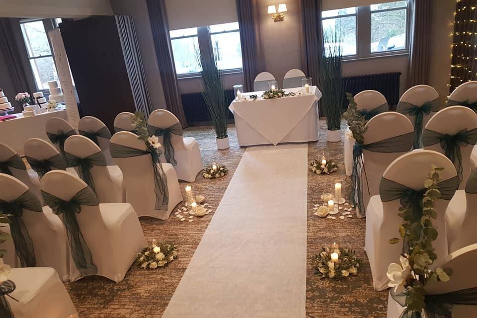 Indoor ceremony area