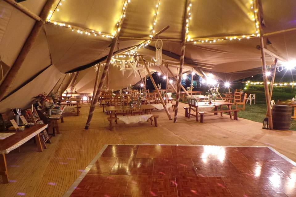 Inside the Tipi