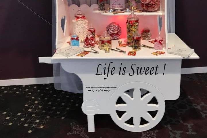 Vintage sweets cart