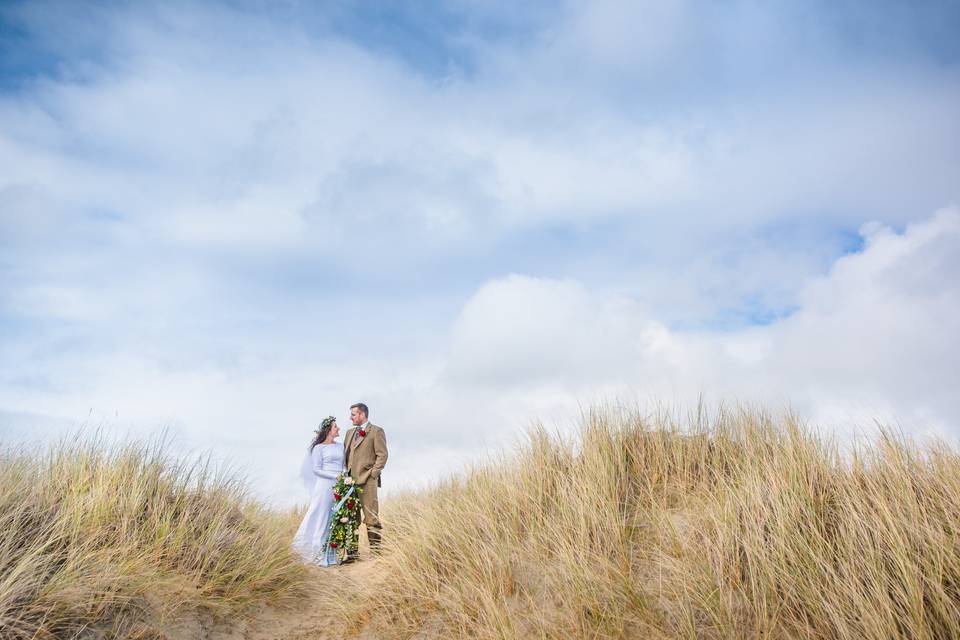 Beach wedding on the Hebrides