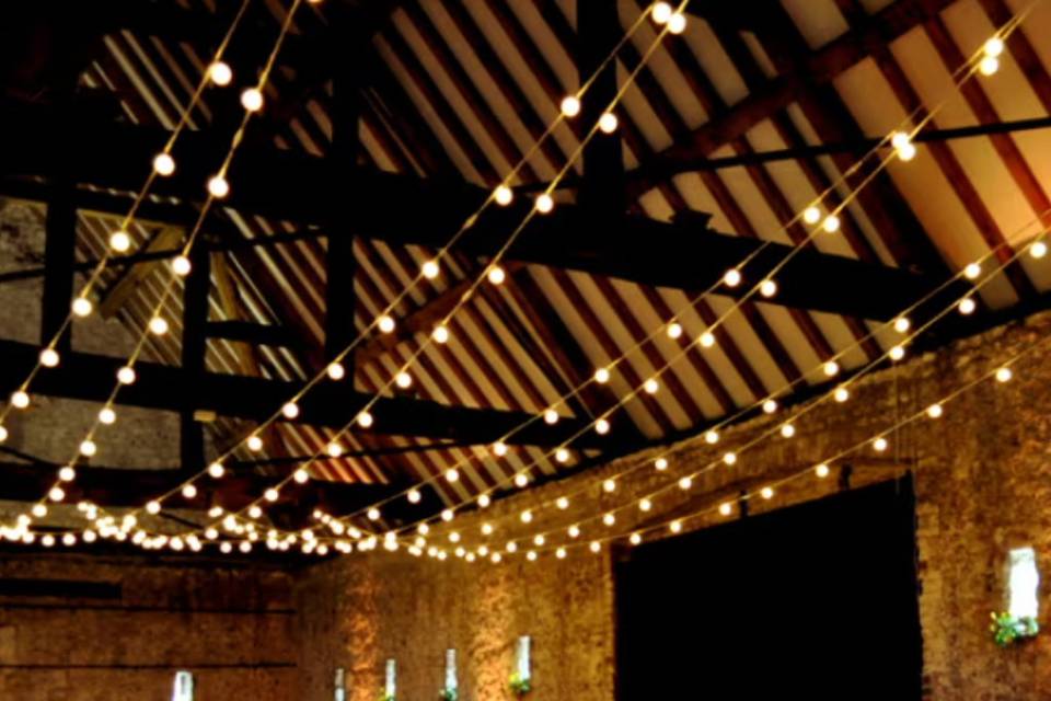 Festoon lights for wedding venues