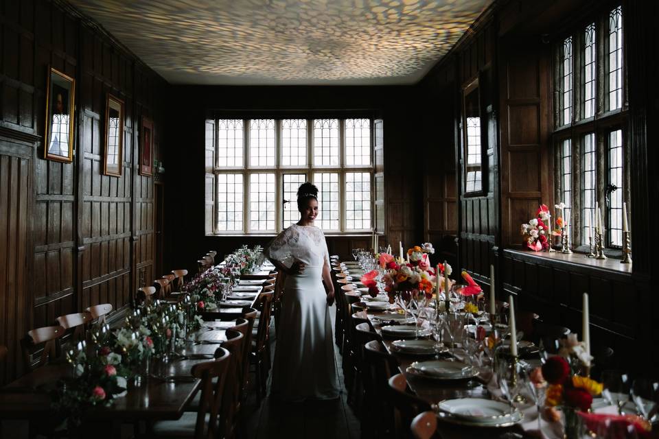 Bride at reception