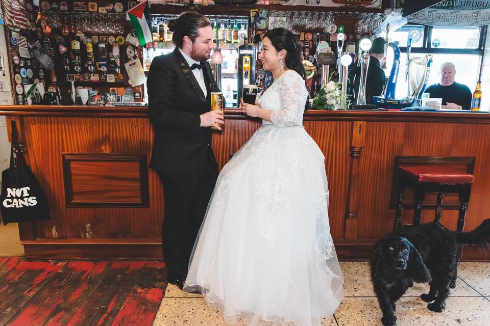 American Bar Bride and Groom