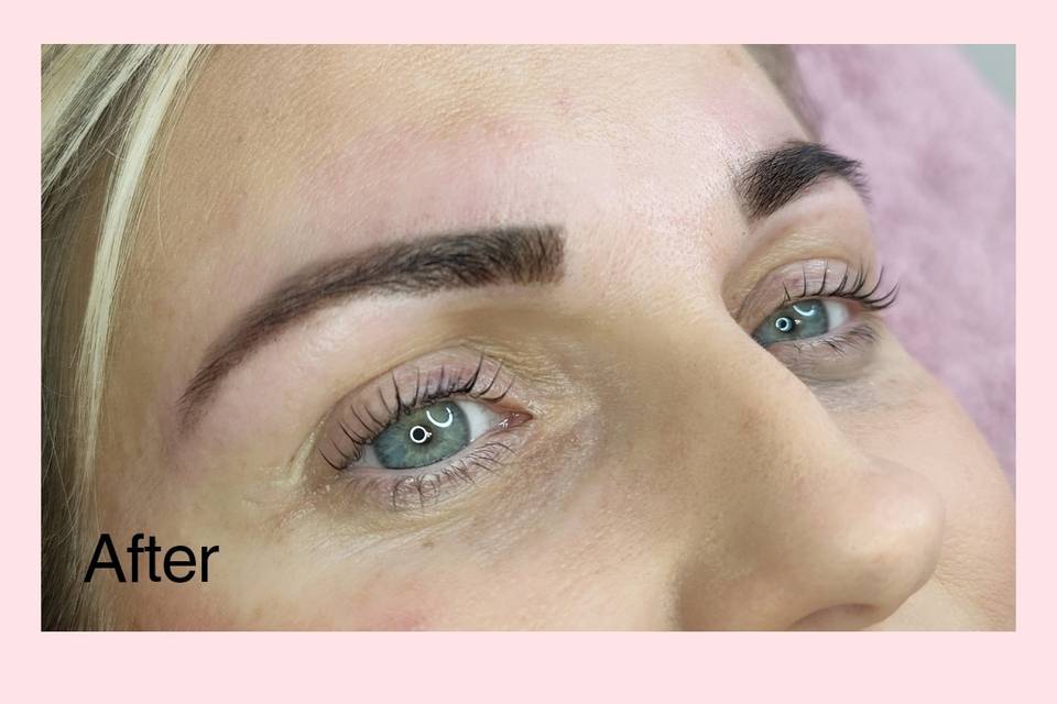 Hybrid brows and lash lift