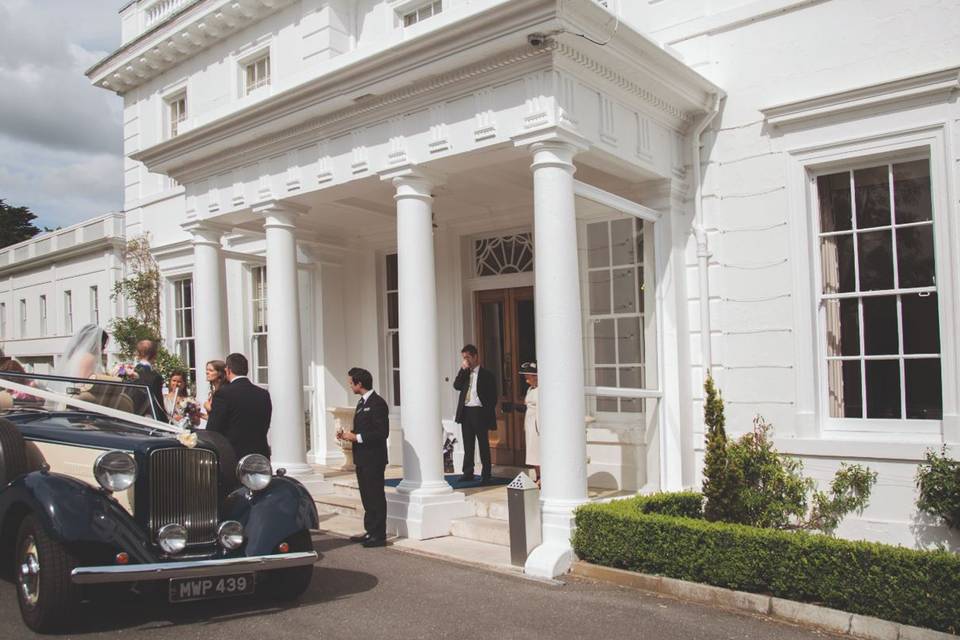 Wedding car at main entrance