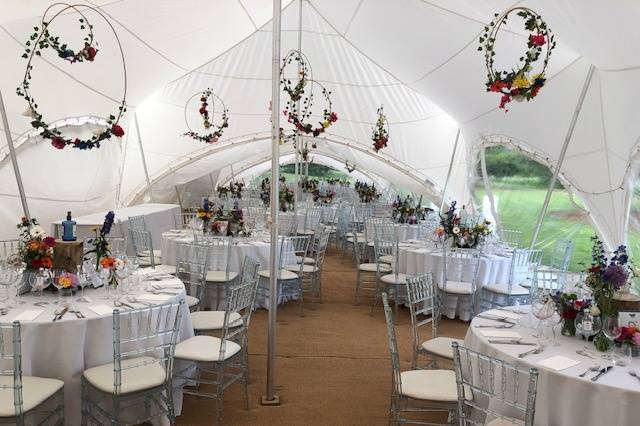 Marquee wedding breakfast