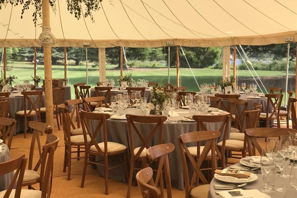 Marquee wedding on the river