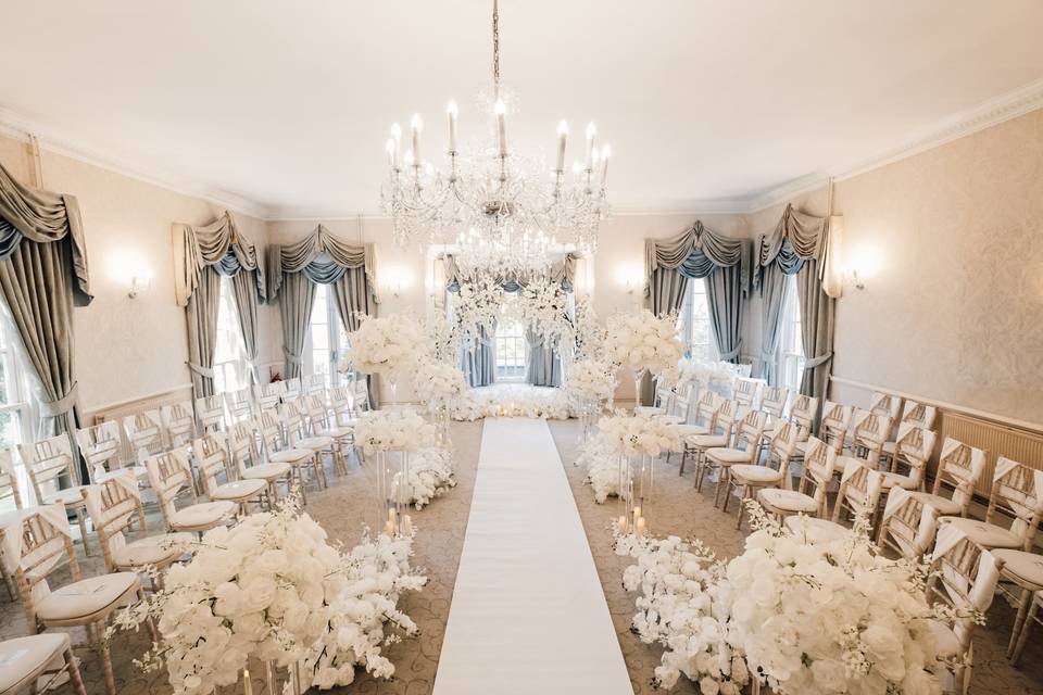 The runway set up