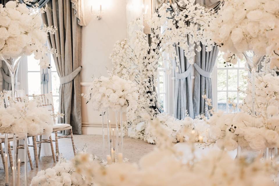 Floral room ceremony