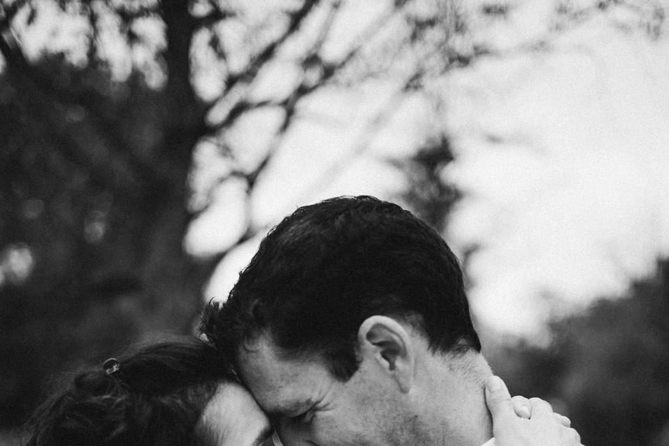 Black and white couple photo