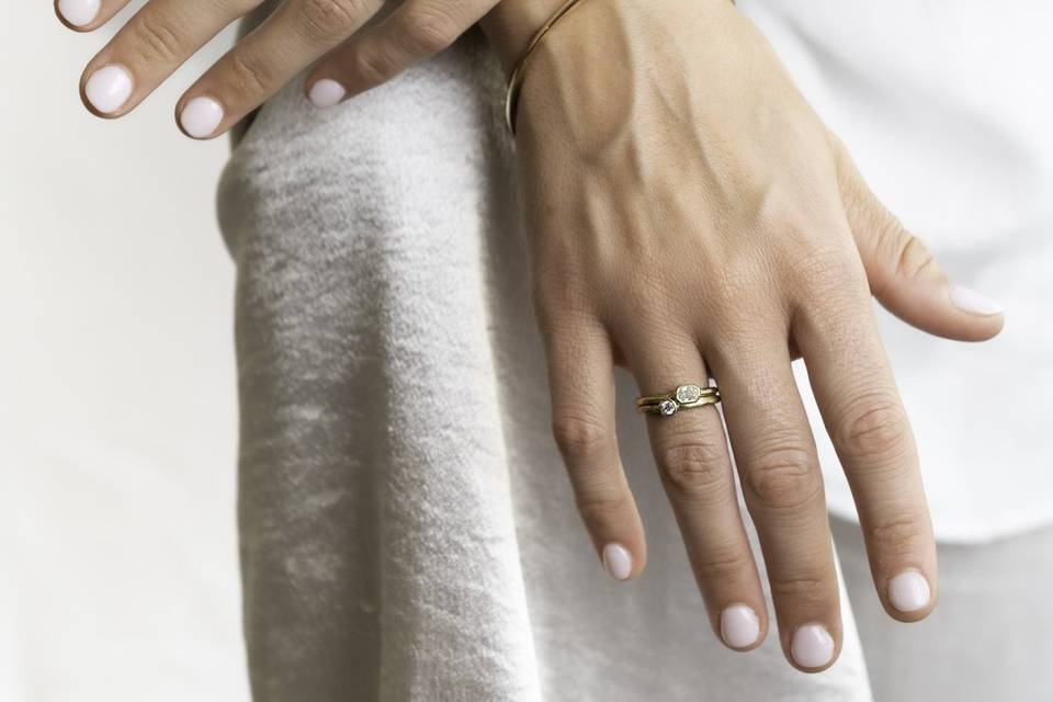 Engagement and wedding rings