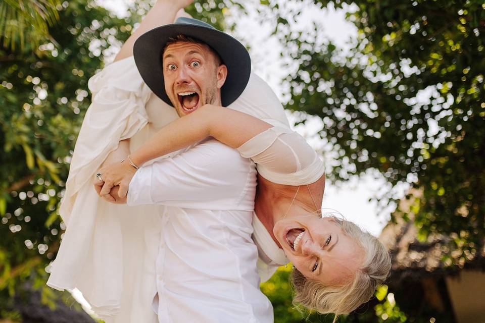 Zanzibar boho beach wedding