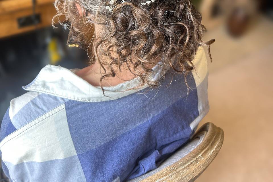 Curly updo