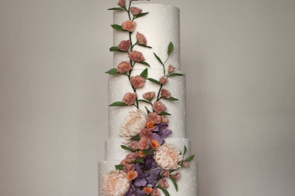 Summer flowers cake