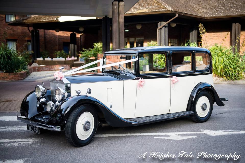 Vintage wedding car