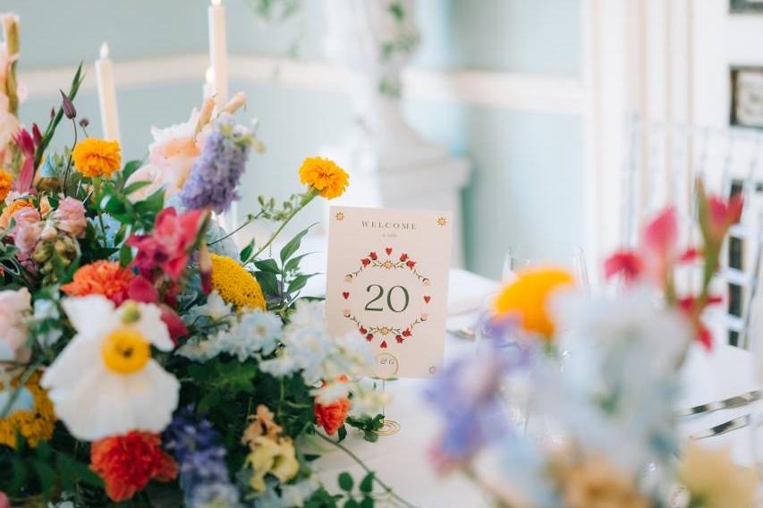 Top table flowers