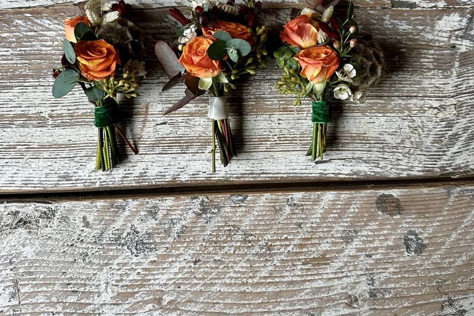 Autumnal buttonholes