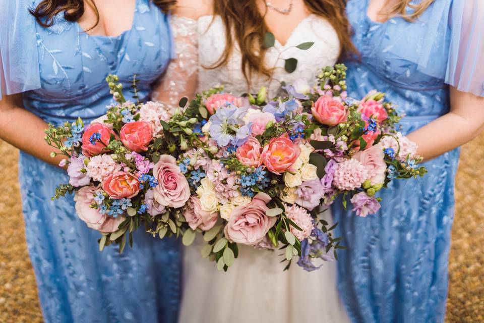 Holding bouquets