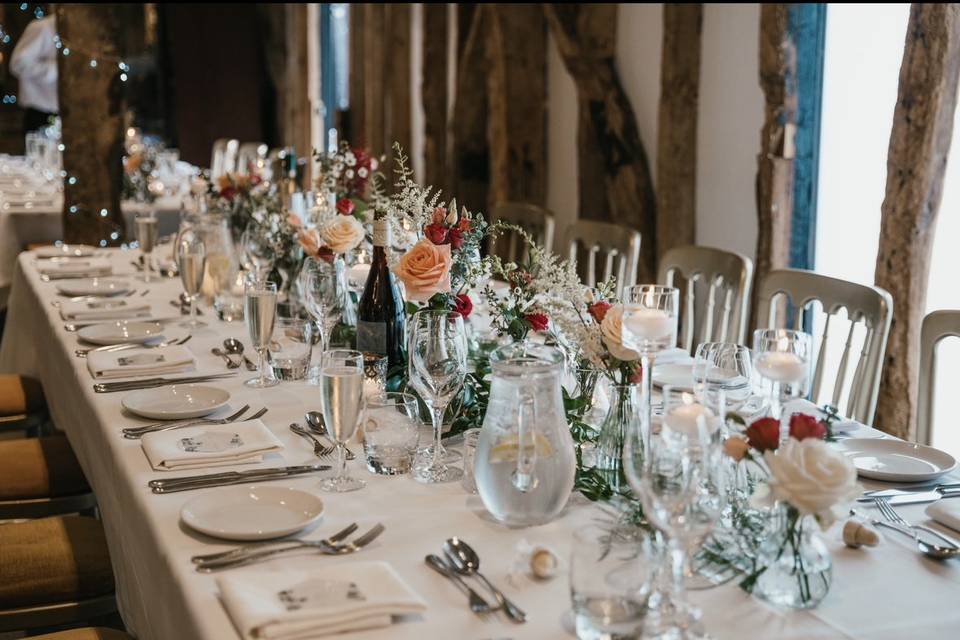 Long table flowers