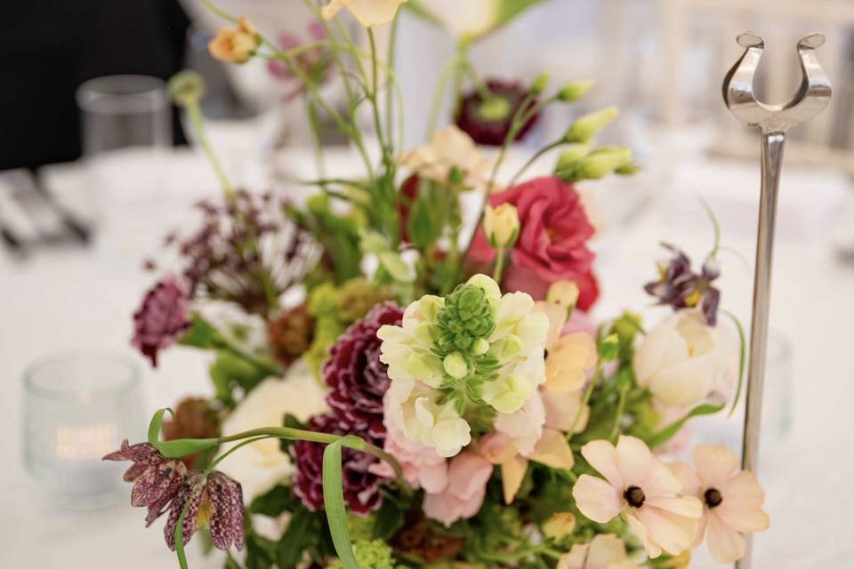 British flowers table centre