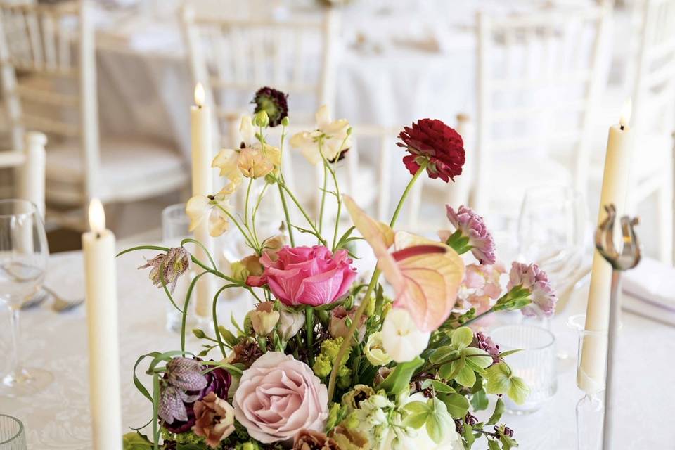 British flowers table bowl