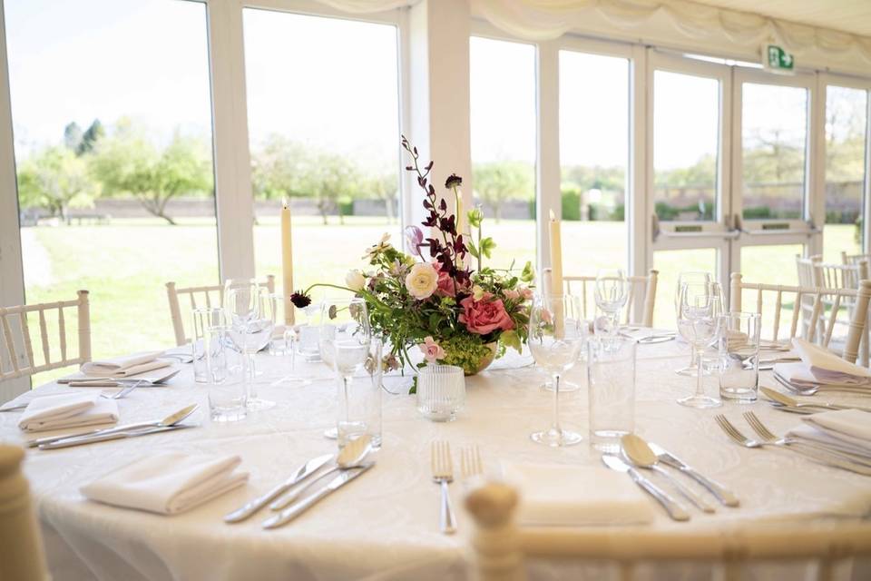 British table flowers