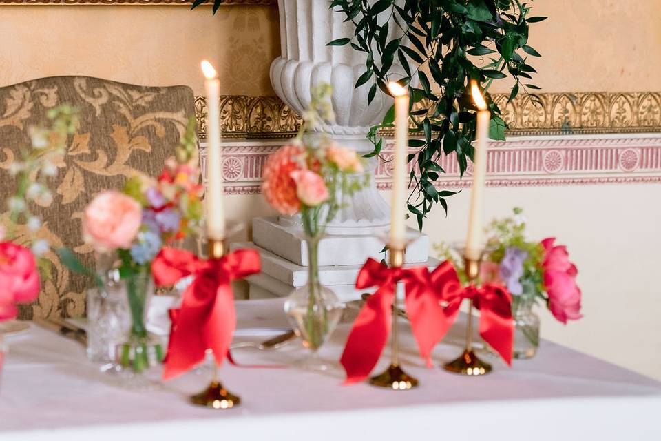 Large urn flowers