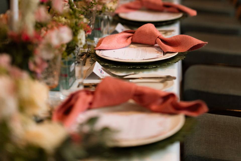 Long table flowers